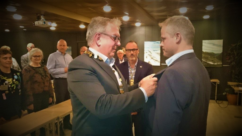 Vårt nye medlem Sindre Stuen heldt sitt Egoforedrag 19. april.