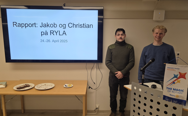Medlemsmøte 7. mai med refert fra RYLA
